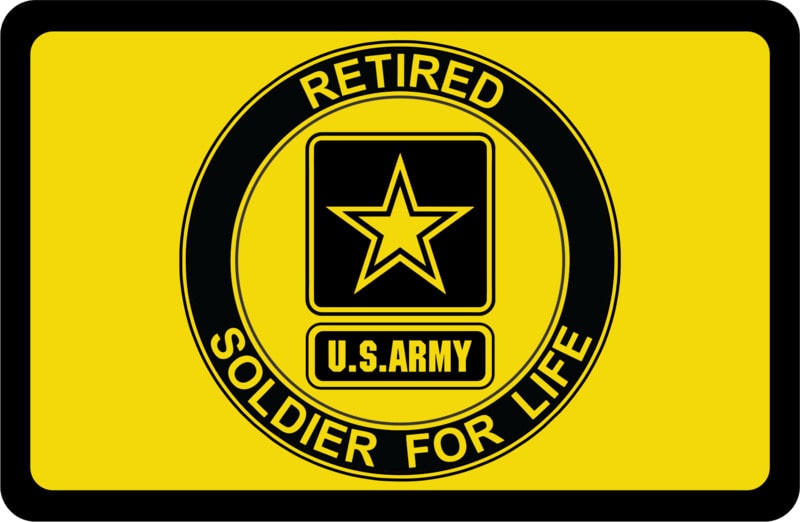 U.S. Army Retired Soldier for Life - Tow Hitch Cover